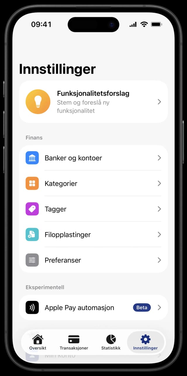 Tilpass appen slik du vil