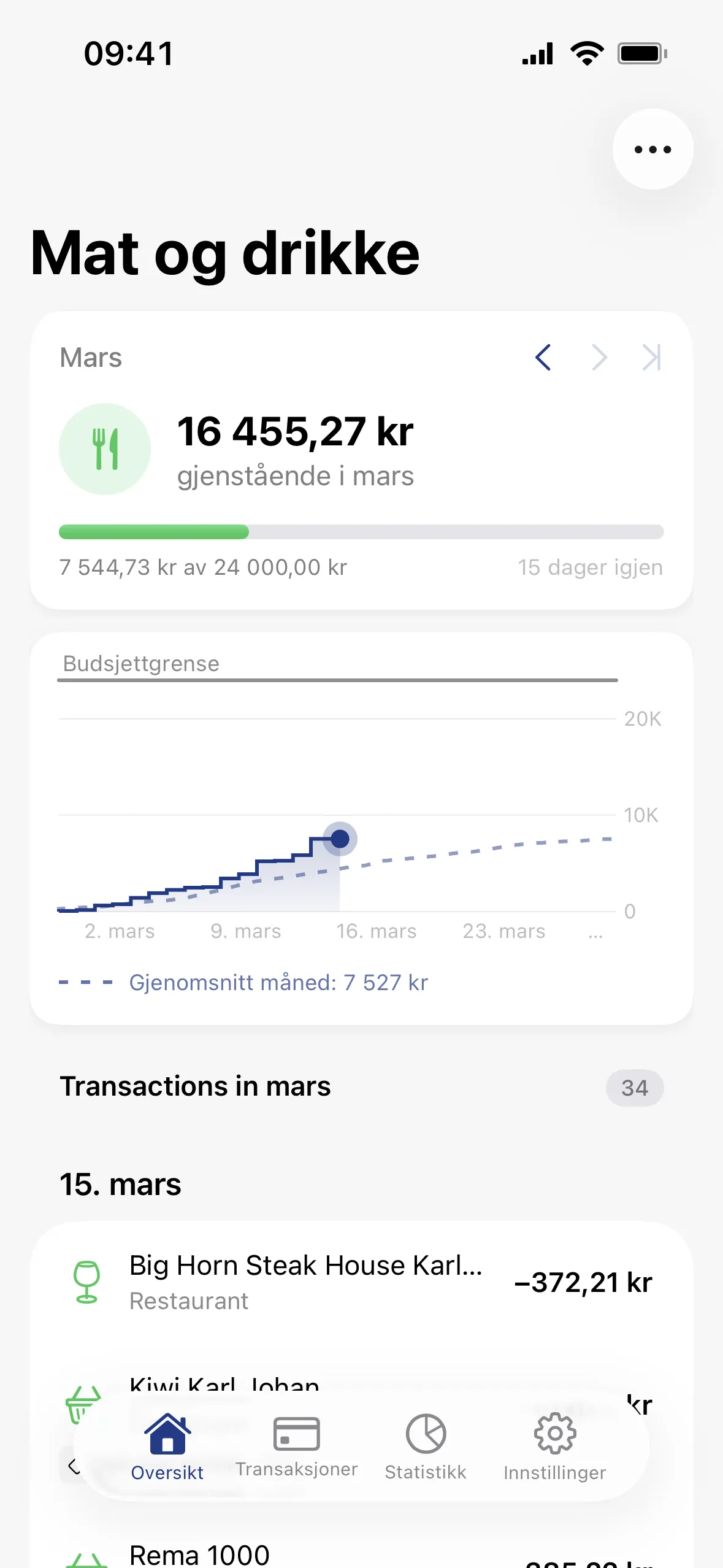 Penge-appen: Følg budsjettet i detalj